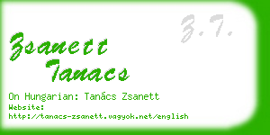 zsanett tanacs business card